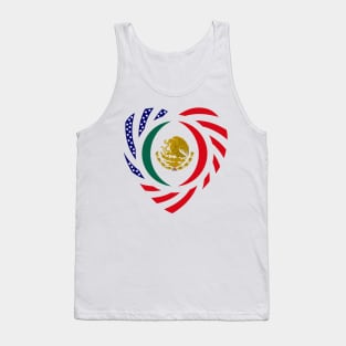 Mexican American Multinational Patriot Flag (Heart) Tank Top